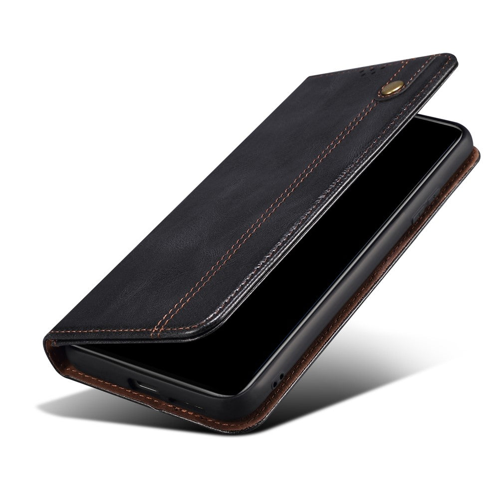 For Samsung Galaxy S22 Ultra 5G Crazy Horse Texture Anti-scratch Waxy PU Leather Magnetic Absorption Wallet Stand Phone Case Cover Shell