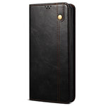 For Samsung Galaxy S22 5G Crazy Horse Texture Waxy PU Leather Magnetic Absorption Wallet Stand Anti-drop Phone Case Cover Shell