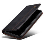 For Samsung Galaxy S22 5G Crazy Horse Texture Waxy PU Leather Magnetic Absorption Wallet Stand Anti-drop Phone Case Cover Shell