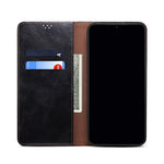 For Samsung Galaxy S22 5G Crazy Horse Texture Waxy PU Leather Magnetic Absorption Wallet Stand Anti-drop Phone Case Cover Shell