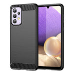 Til Samsung Galaxy A33 5G Anti-ridse Stødsikkert 1,8 mm TPU Cover Børstet Overflade Kulfiber Tekstur Telefoncover