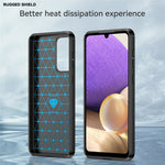 Til Samsung Galaxy A33 5G Anti-ridse Stødsikkert 1,8 mm TPU Cover Børstet Overflade Kulfiber Tekstur Telefoncover