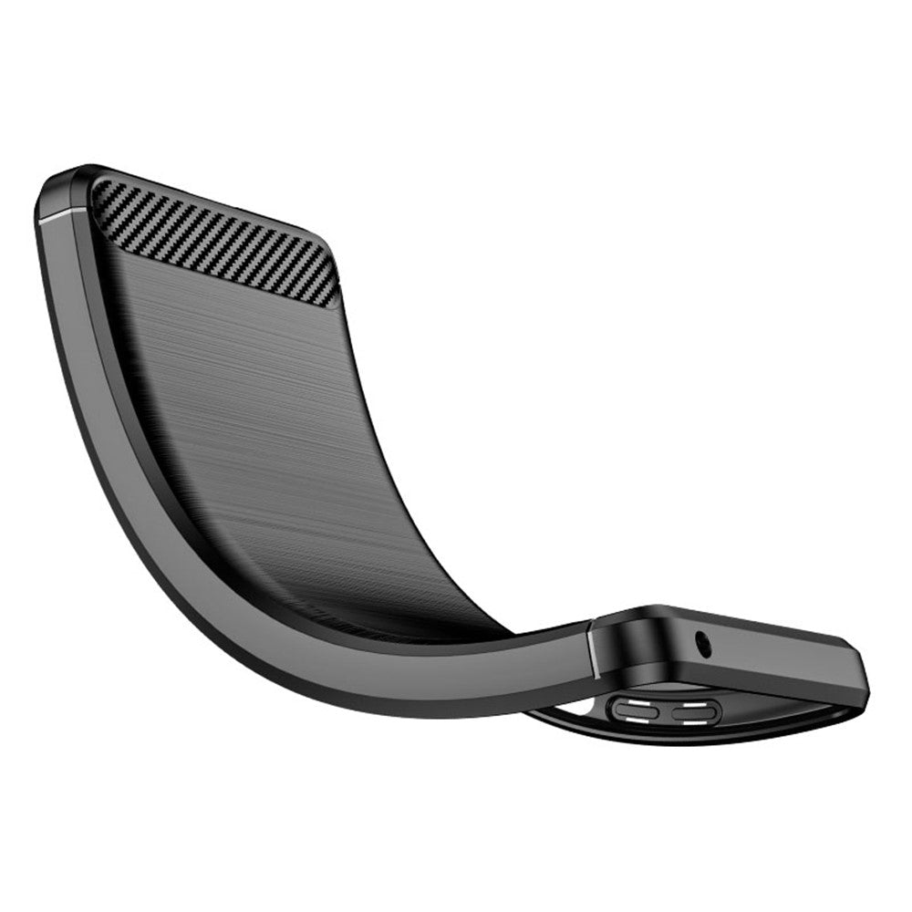 Til Samsung Galaxy A33 5G Anti-ridse Stødsikkert 1,8 mm TPU Cover Børstet Overflade Kulfiber Tekstur Telefoncover