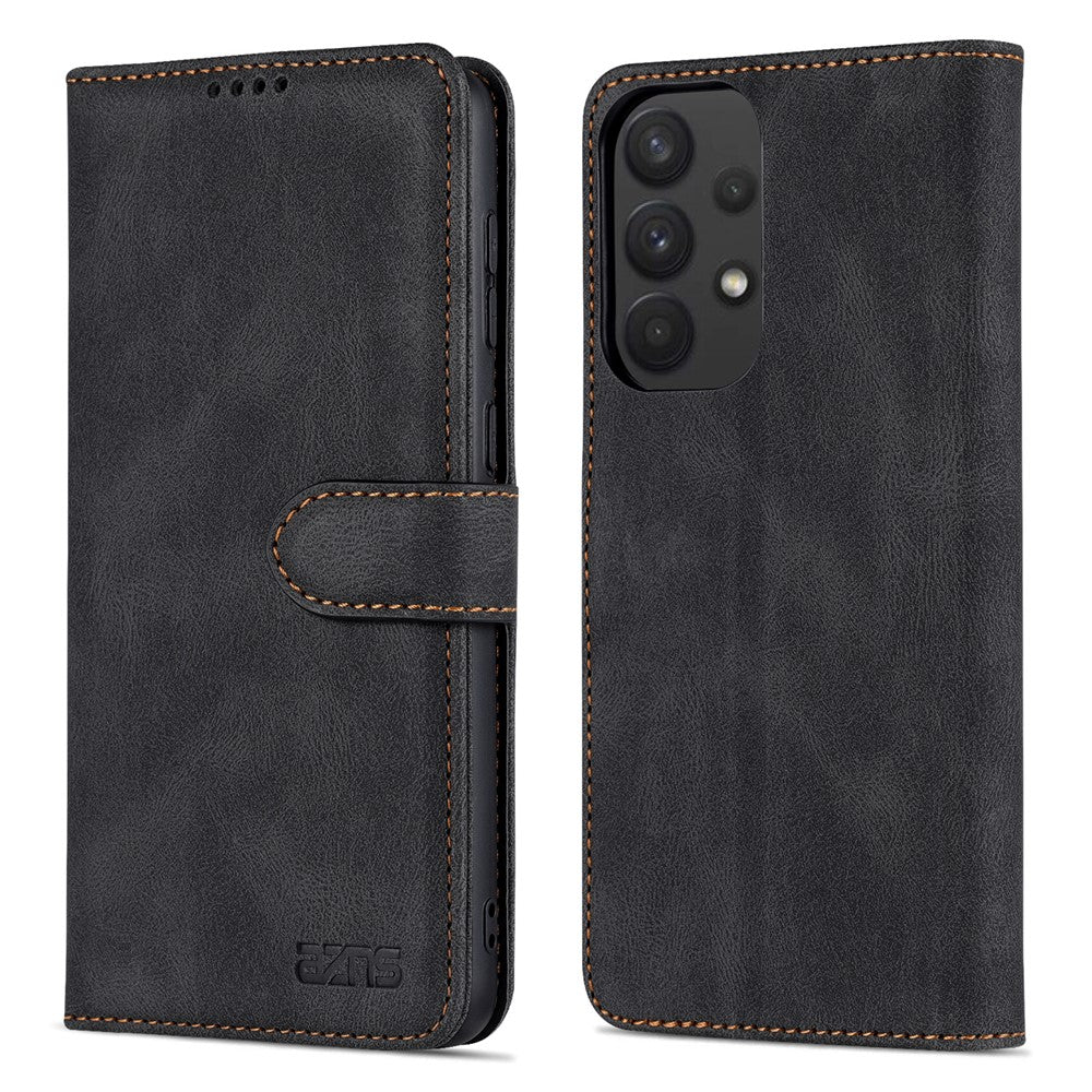 AZNS for Samsung Galaxy A33 5G Well-protected Scratch-resistant PU Leather Wallet Stand Phone Case Shell