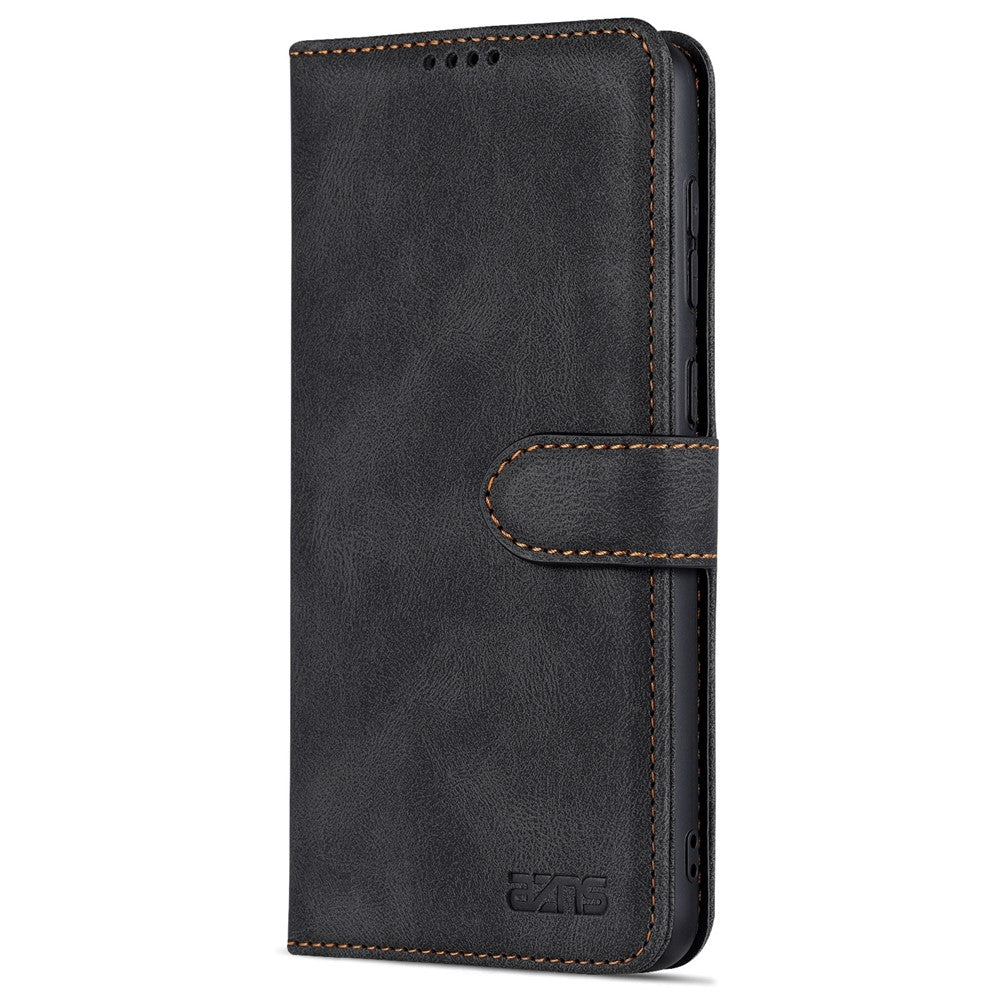 AZNS for Samsung Galaxy A33 5G Well-protected Scratch-resistant PU Leather Wallet Stand Phone Case Shell