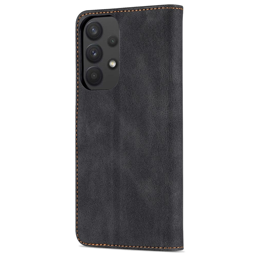 AZNS for Samsung Galaxy A33 5G Well-protected Scratch-resistant PU Leather Wallet Stand Phone Case Shell