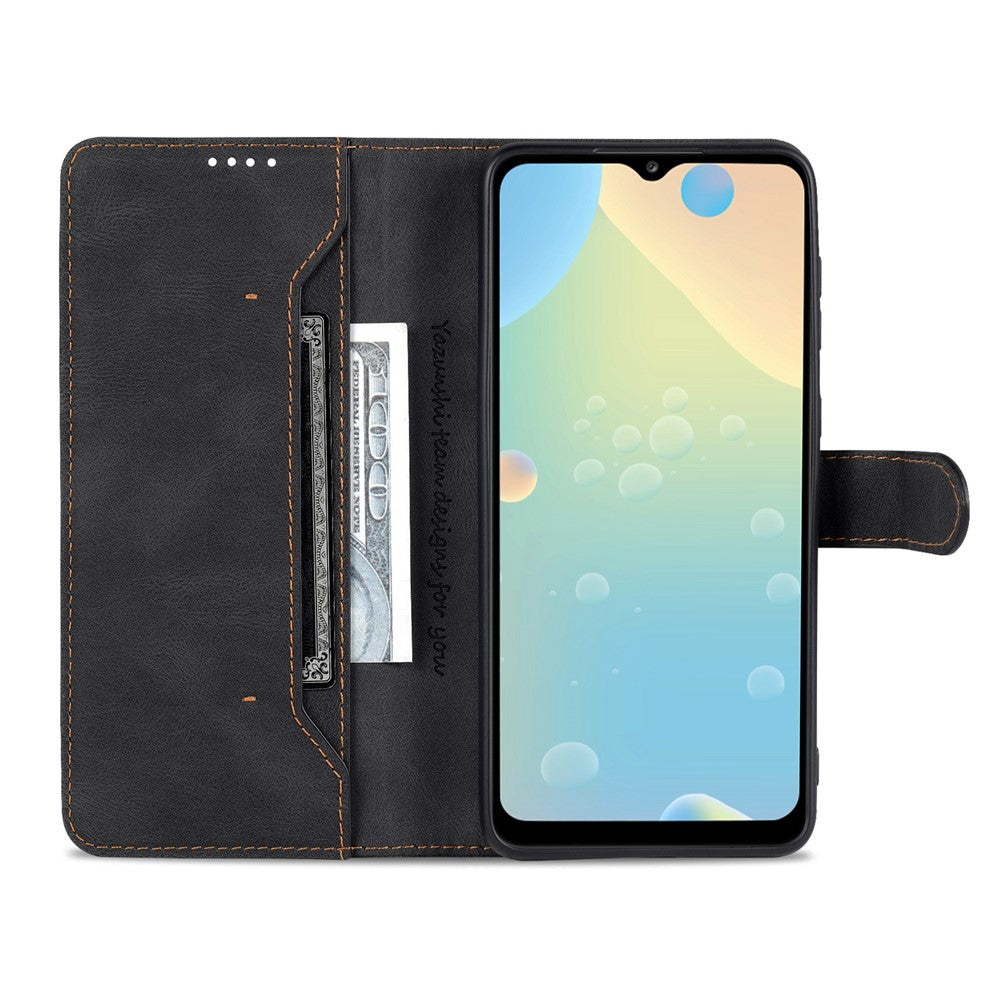AZNS for Samsung Galaxy A33 5G Well-protected Scratch-resistant PU Leather Wallet Stand Phone Case Shell