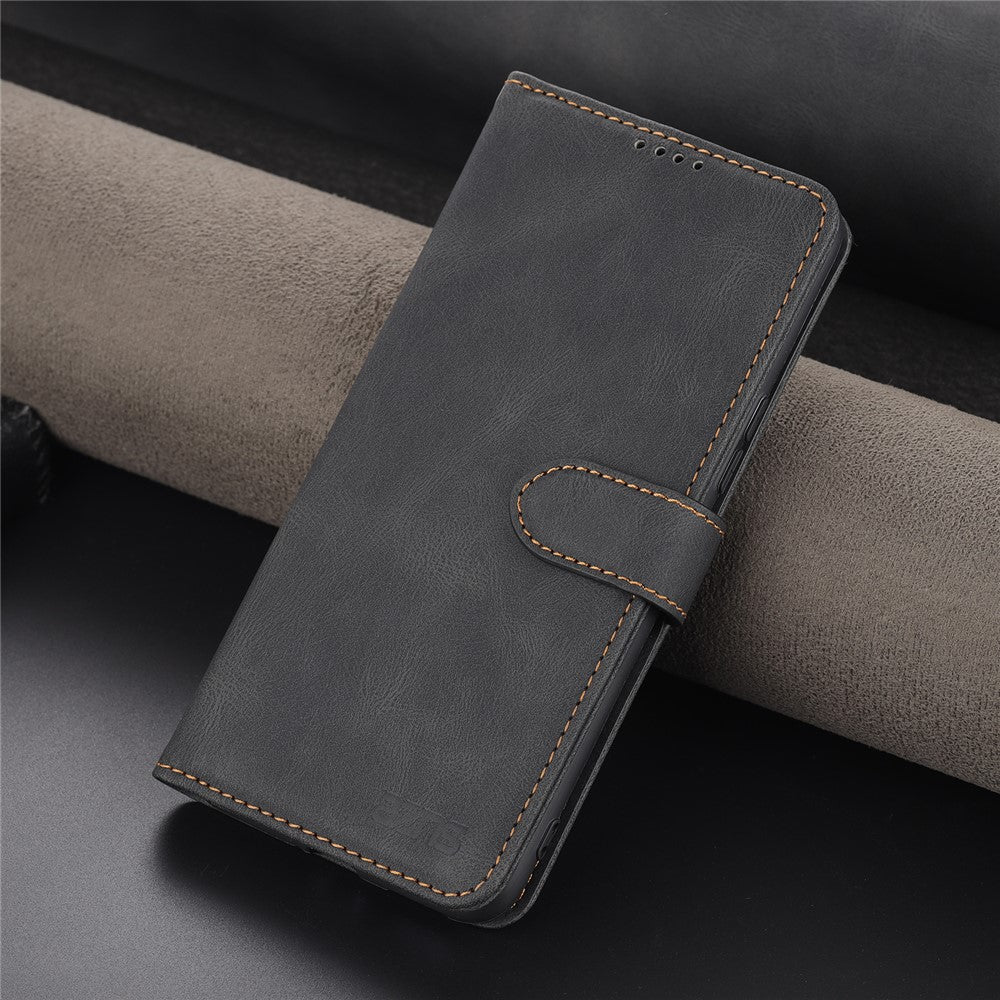 AZNS for Samsung Galaxy A33 5G Well-protected Scratch-resistant PU Leather Wallet Stand Phone Case Shell