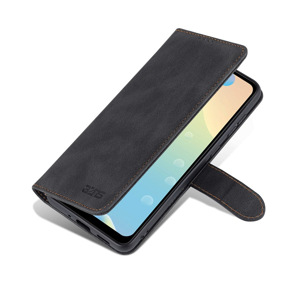 AZNS for Samsung Galaxy A33 5G Well-protected Scratch-resistant PU Leather Wallet Stand Phone Case Shell