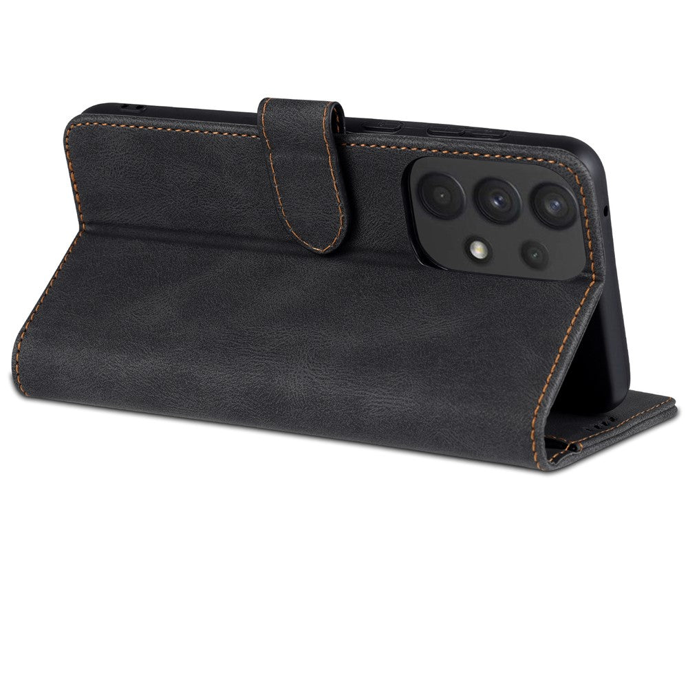 AZNS for Samsung Galaxy A33 5G Well-protected Scratch-resistant PU Leather Wallet Stand Phone Case Shell