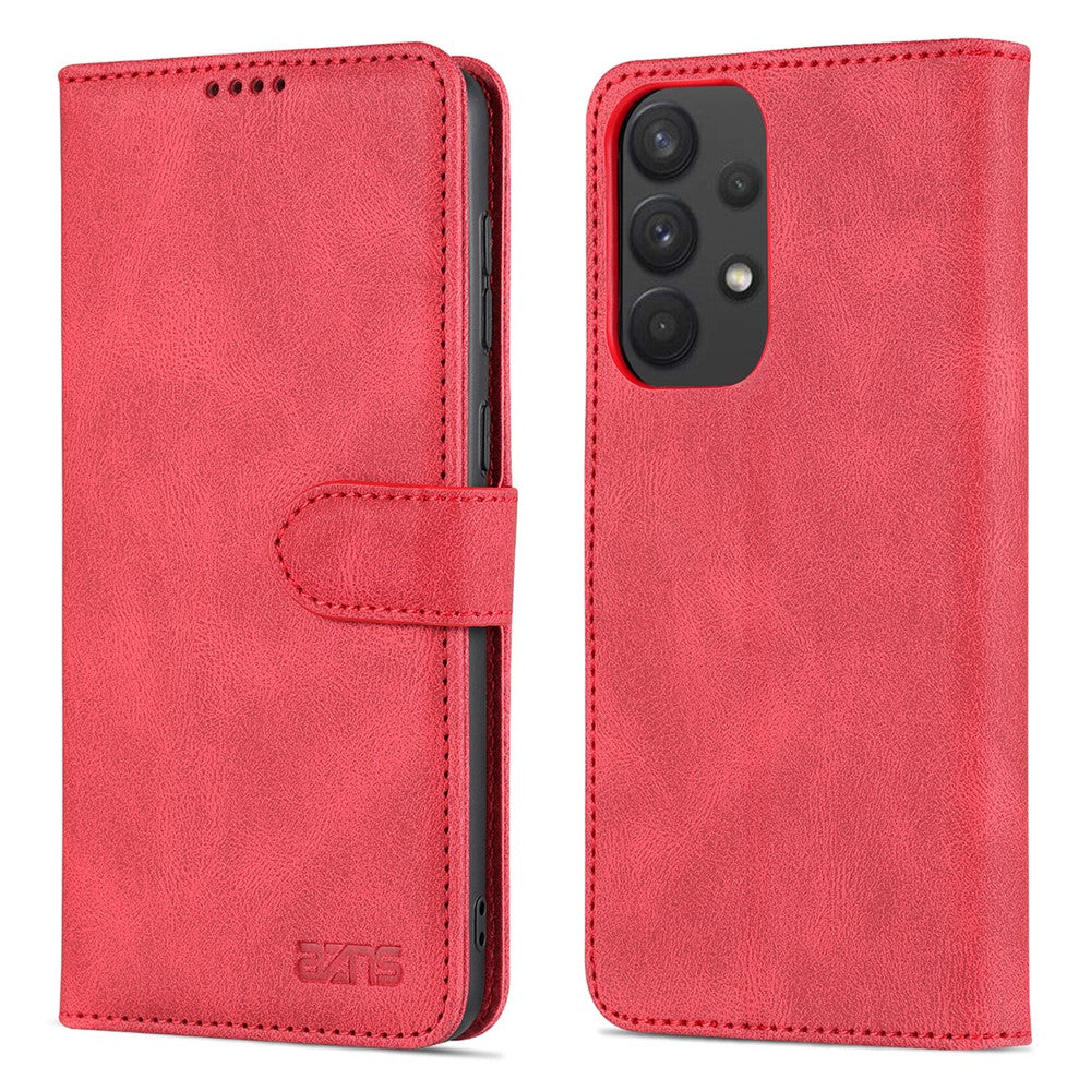 AZNS for Samsung Galaxy A33 5G Well-protected Scratch-resistant PU Leather Wallet Stand Phone Case Shell