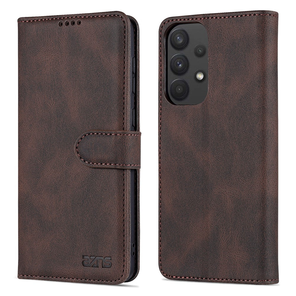 AZNS for Samsung Galaxy A33 5G Well-protected Scratch-resistant PU Leather Wallet Stand Phone Case Shell