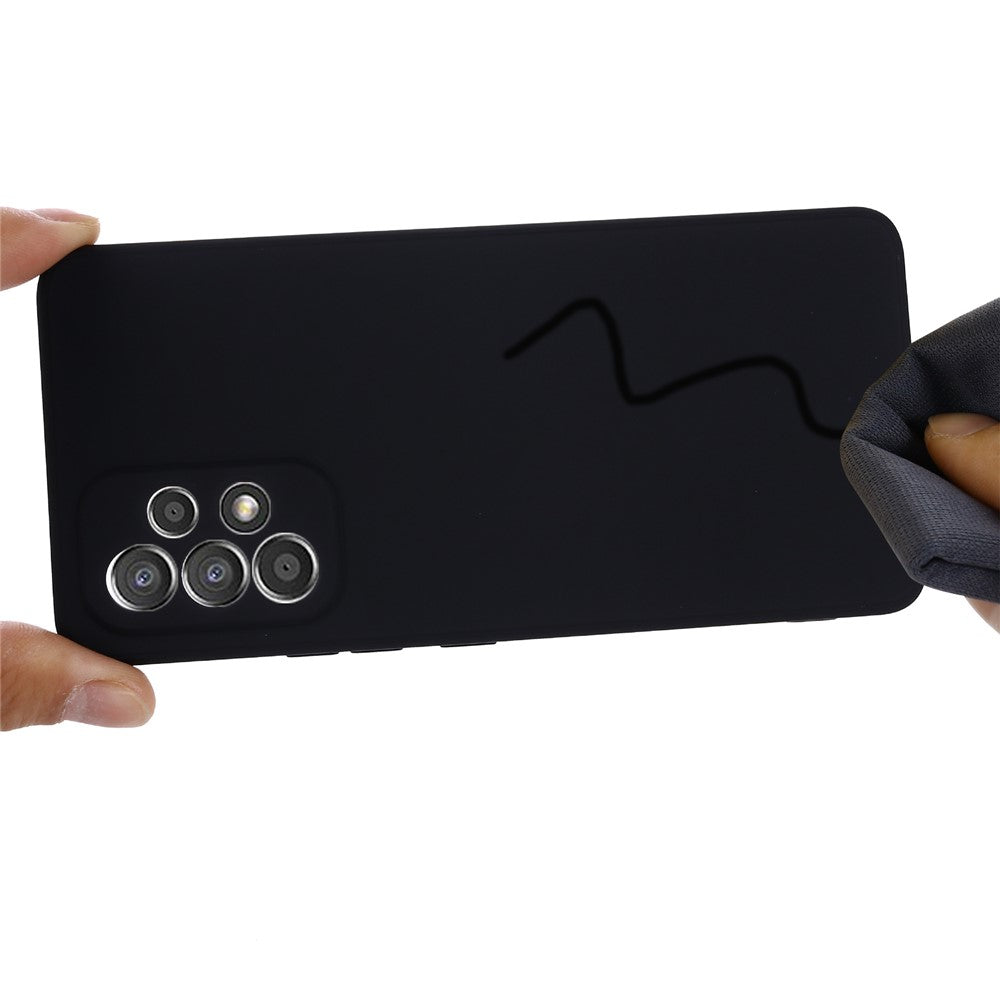 Liquid Silicone Phone Case for Samsung Galaxy A33 5G, Drop Protection Microfiber Lining Cushion Anti-Scratch Cover with Strap