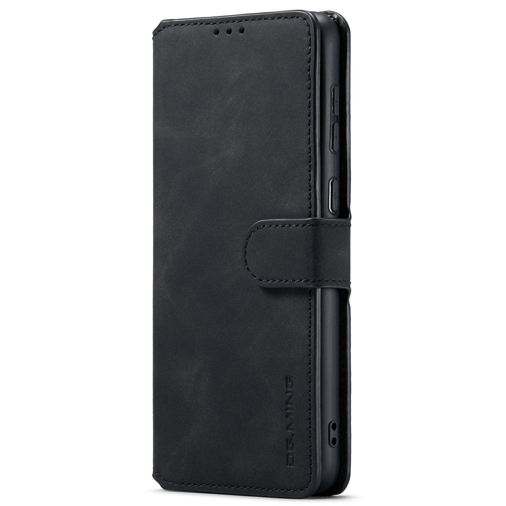 DG.MING For Samsung Galaxy A33 5G Retro Style Magnetic Closure Shockproof PU Leather Wallet Phone Case with Stand