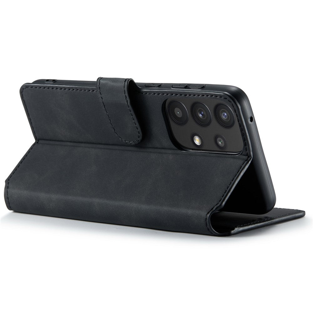 DG.MING For Samsung Galaxy A33 5G Retro Style Magnetic Closure Shockproof PU Leather Wallet Phone Case with Stand