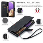DG.MING For Samsung Galaxy A33 5G Retro Style Magnetic Closure Shockproof PU Leather Wallet Phone Case with Stand