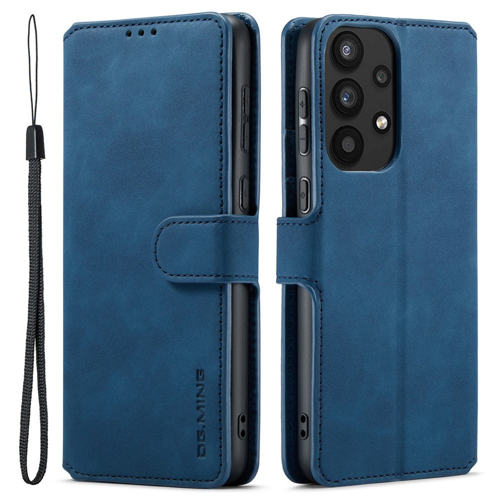 DG.MING For Samsung Galaxy A33 5G Retro Style Magnetic Closure Shockproof PU Leather Wallet Phone Case with Stand