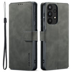 DG.MING For Samsung Galaxy A33 5G Retro Style Magnetic Closure Shockproof PU Leather Wallet Phone Case with Stand