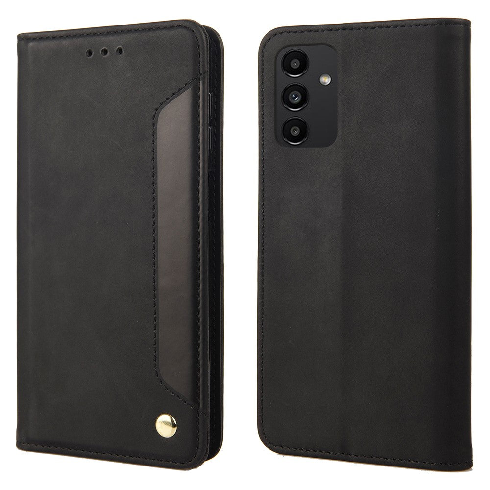 Til Samsung Galaxy A13 4G Stødsikker Sammenføjet PU Læder Cover Pung Stander Hudvenligt Telefoncover