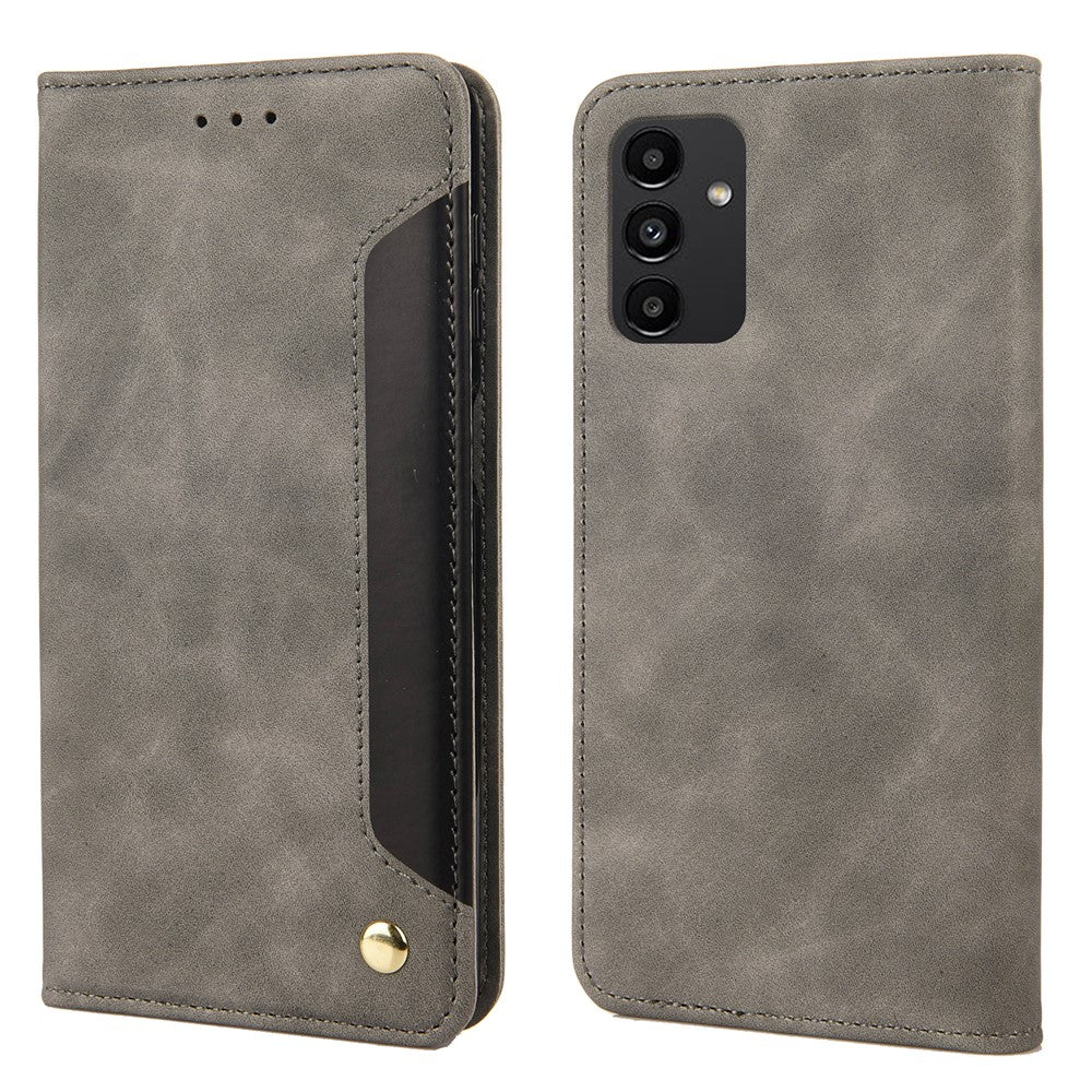 Til Samsung Galaxy A13 4G Stødsikker Sammenføjet PU Læder Cover Pung Stander Hudvenligt Telefoncover