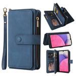 For Samsung Galaxy A13 4G Zipper Wallet Case with 15 Card Slots and Strap Leather Phone Cover