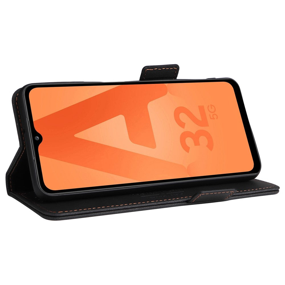 For Samsung Galaxy A32 5G Hardware Design Foldable Stand Wallet Cover Shockproof Leather Phone Case