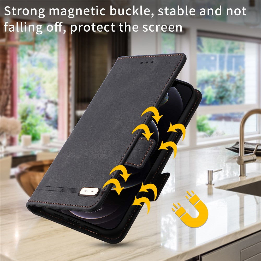 For Samsung Galaxy A32 5G Hardware Design Foldable Stand Wallet Cover Shockproof Leather Phone Case