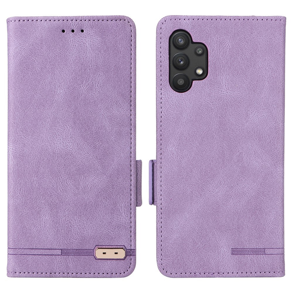 For Samsung Galaxy A32 5G Hardware Design Foldable Stand Wallet Cover Shockproof Leather Phone Case