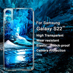 IMAK UX-5-serien TPU-skal för Samsung Galaxy S22 5G, reptåligt, smalt, transparent baksida för mobilen