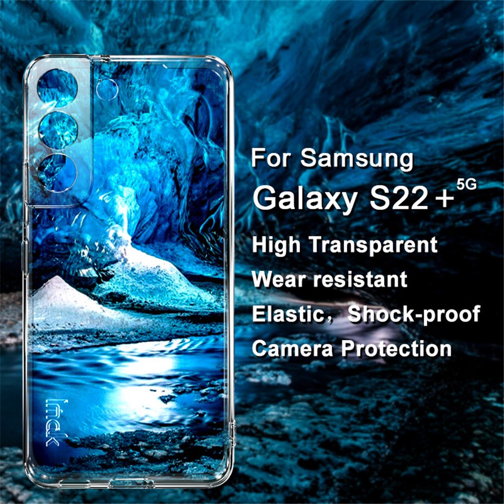 IMAK UX-5 Series Crystal Clear Case for Samsung Galaxy S22+ 5G, Flexible TPU Shockproof Slim Lightweight Cover