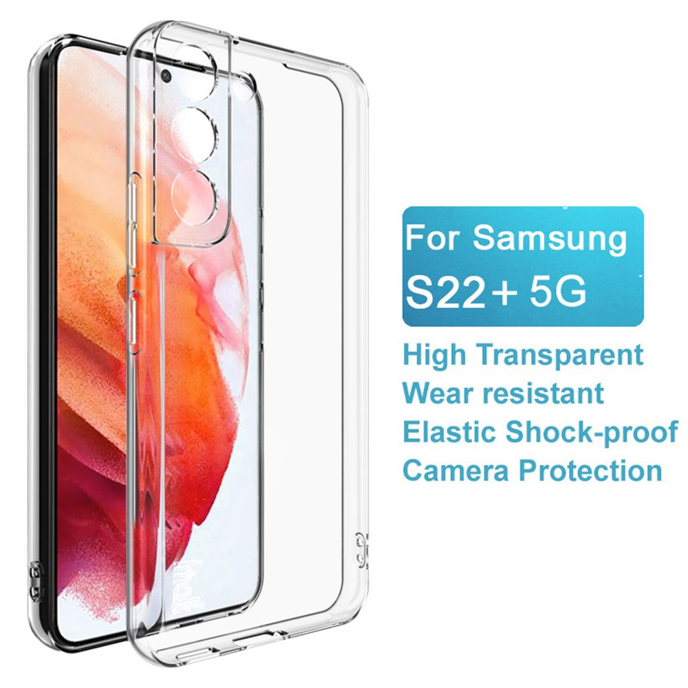 IMAK UX-5 Series Crystal Clear Case for Samsung Galaxy S22+ 5G, Flexible TPU Shockproof Slim Lightweight Cover
