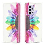 Til Samsung Galaxy A33 5G Mønstertryk PU-læder Cover Stativ Skjult Magnetisk Adsorption Stødsikker Flip Wallet Telefonetui