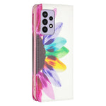Til Samsung Galaxy A33 5G Mønstertryk PU-læder Cover Stativ Skjult Magnetisk Adsorption Stødsikker Flip Wallet Telefonetui