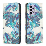Samsung Galaxy A33 5G Mönstertryck PU-läderfodral Stativ Dold Magnetisk Adsorption Stötsäkert Flip-plånboksfodral
