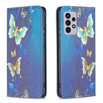Samsung Galaxy A33 5G Mönstertryck PU-läderfodral Stativ Dold Magnetisk Adsorption Stötsäkert Flip-plånboksfodral