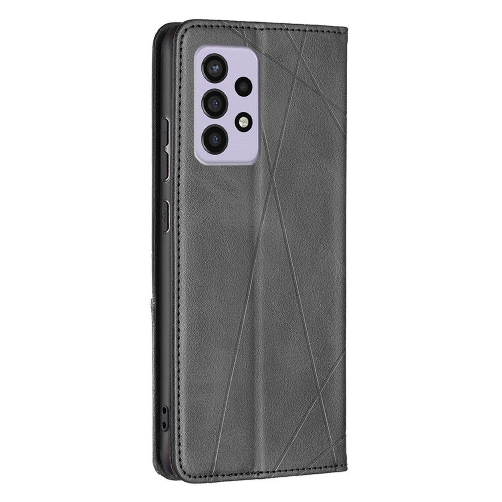 Til Samsung Galaxy A33 5G telefoncover aftryk mønster splejsning stil telefoncover kortlommer design læder telefonetui