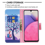 Samsung Galaxy A33 5G Mönstertryck PU-läder Magnetiskt Flip-fodral Stativfunktion Plånboksfodral