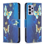 Samsung Galaxy A33 5G Mönstertryck PU-läder Magnetiskt Flip-fodral Stativfunktion Plånboksfodral