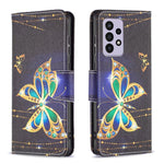 Samsung Galaxy A33 5G Mönstertryck PU-läder Magnetiskt Flip-fodral Stativfunktion Plånboksfodral