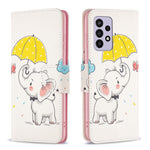 Samsung Galaxy A33 5G Mönstertryck PU-läder Magnetiskt Flip-fodral Stativfunktion Plånboksfodral