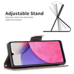 Samsung Galaxy A33 5G Stoppskyddande PU-läder med flera fjärilstryck, flipfodral, plånboksfodral, stativ