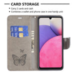 For Samsung Galaxy A33 5G Drop-Proof Protection Multiple Butterfly Imprinted PU Leather Flip Folio Cover Wallet Stand Case