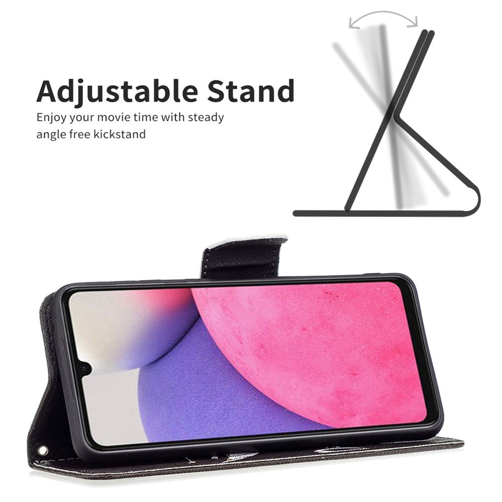 For Samsung Galaxy A33 5G Pattern Printing PU Leather Wallet Stand Shockproof Protective Flip Cover