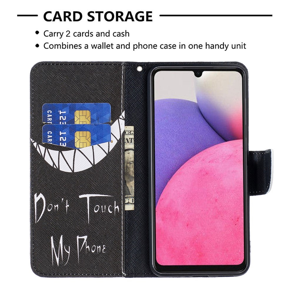 For Samsung Galaxy A33 5G Pattern Printing PU Leather Wallet Stand Shockproof Protective Flip Cover
