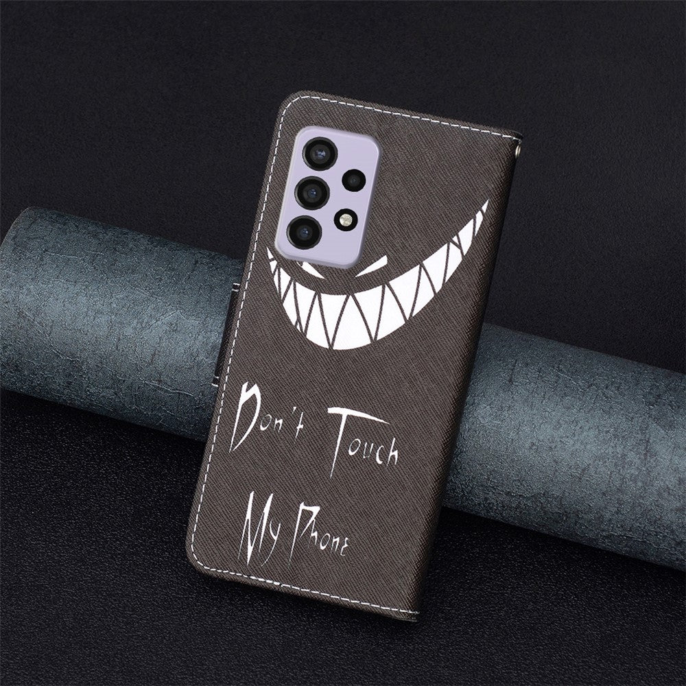 For Samsung Galaxy A33 5G Pattern Printing PU Leather Wallet Stand Shockproof Protective Flip Cover