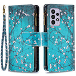BF03 Lynlås Pung Cover til Samsung Galaxy A33 5G, Mønsterprint PU Læder Stand Funktion Flip Cover med Rem