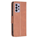 For Samsung Galaxy A33 5G Textured PU Leather Full Protective Wallet Stand Phone Cover with Strap