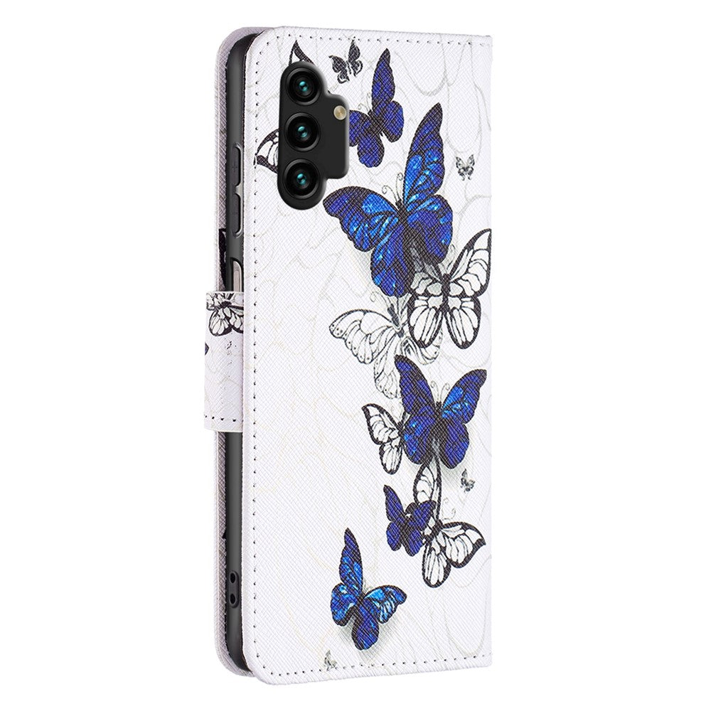 Til Samsung Galaxy A13 4G / A13 5G / A04 4G (164,4 x 76,3 x 9,1 mm) Stand Wallet Mønster Cover PU Læder Telefonetui