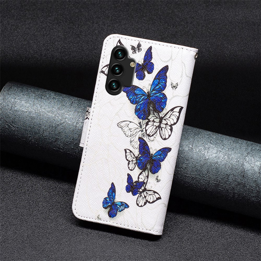 Til Samsung Galaxy A13 4G / A13 5G / A04 4G (164,4 x 76,3 x 9,1 mm) Stand Wallet Mønster Cover PU Læder Telefonetui
