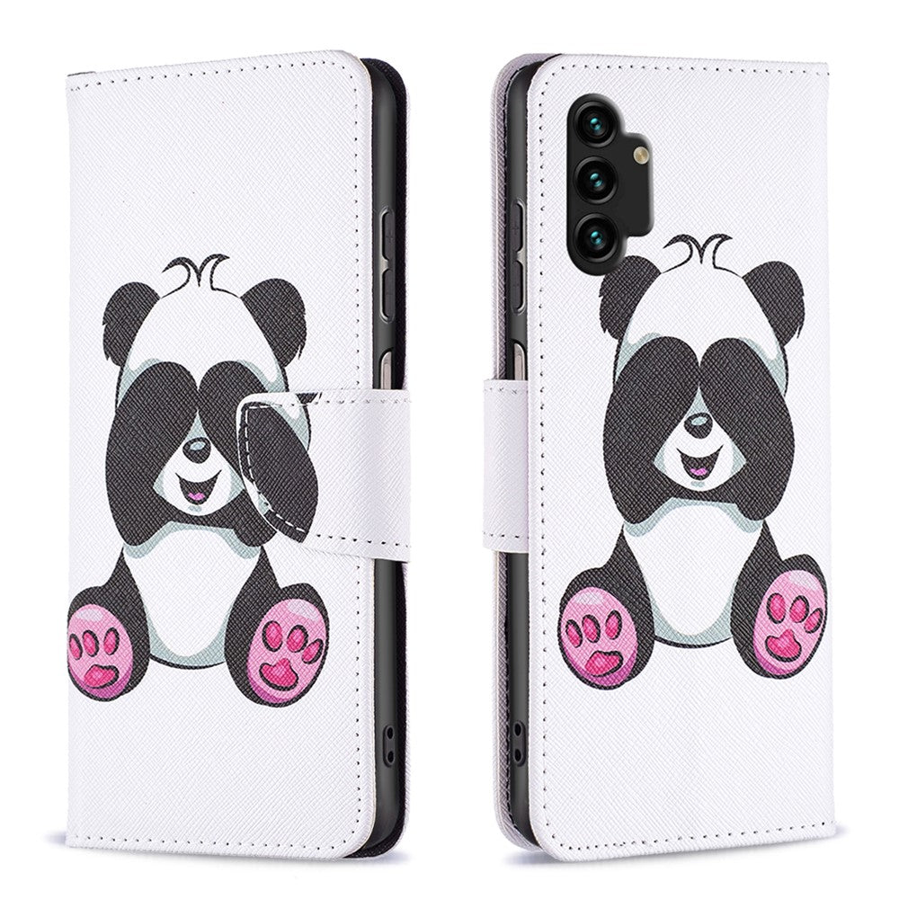 Til Samsung Galaxy A13 4G / A13 5G / A04 4G (164,4 x 76,3 x 9,1 mm) Stand Wallet Mønster Cover PU Læder Telefonetui